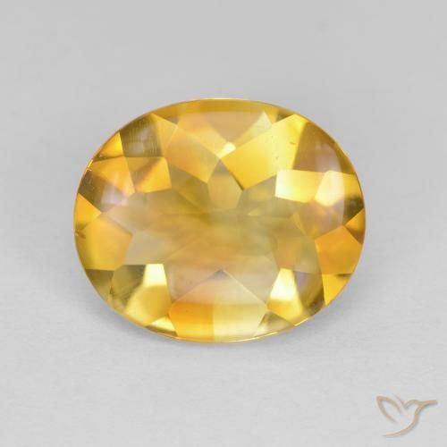 3.81ct Natural Deep Golden Orange Citrine, Oval, Transparent