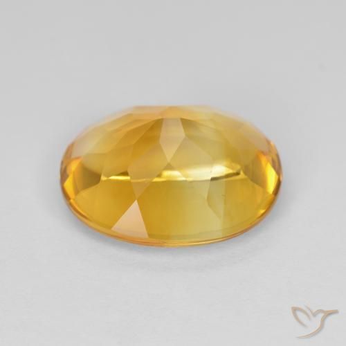 Citrine Gemstone in 12 x 10 mm (calibrated) Size for Sale, Citrine Stone in Deep Golden Orange Color