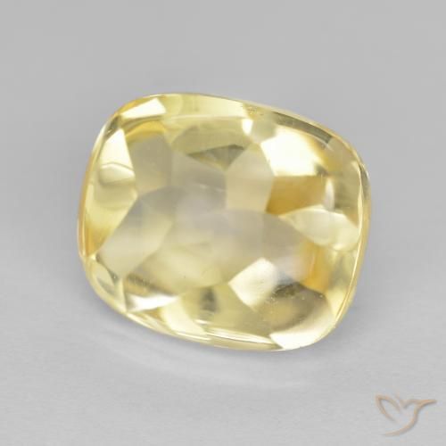 6.69 ct Golden Citrine Stone, Natural Citrine in Cushion Buff-Top Shape for Sale