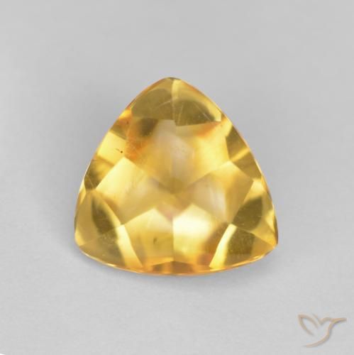 1.48ct Natural Golden Citrine, Trillion, Transparent