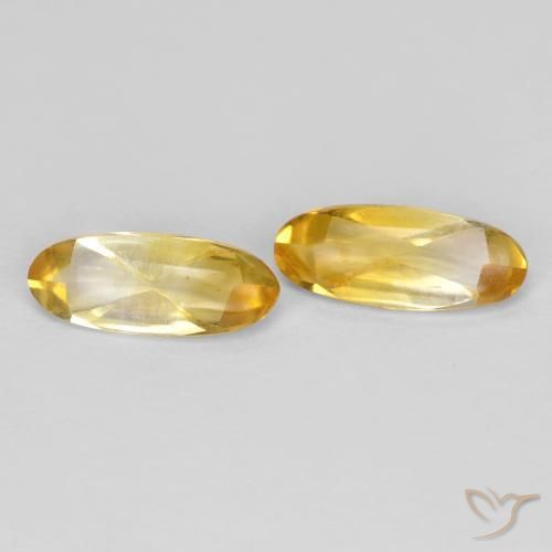 1.53 ctw Golden Citrine Stones, Natural Citrine in Oval Buff-Top Shape for Sale