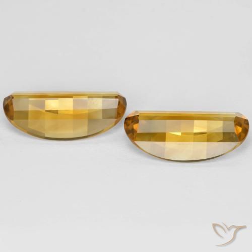 Citrine Gemstones in 12 x 7.1 mm Size for Sale, Citrine Stones in Golden Orange Color