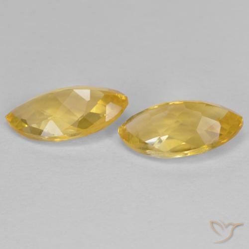 Citrine Gemstones in 9 x 5 mm Size for Sale, Citrine Stones in Golden Color