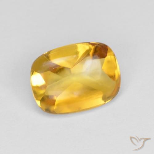 1.28ct Natural Golden Citrine, Cushion, Transparent