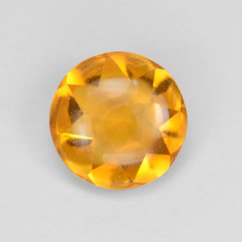 7,2mm Citrino dorato Taglio a rosa rotondo dal Brasile, peso di 1,1 ct, pietra preziosa naturale non trattati in purezza Transparent, Citrino 1pz - il colore è Arancio Medio, durezza Mohs di 7 adatto per gioielli da indossare ogni giorno, Simboleggia abbondanza e prosperità, Photo A