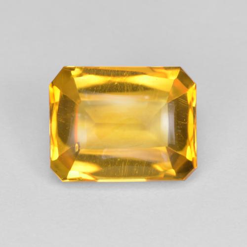 Citrino Octagon Buff-Top da 2,45 ct dal Brasile, dimensione 9 x 7mm, purezza Transparent, pietra preziosa naturale non trattati, Citrino 1pc in colore Dorato, durezza Mohs di 7 adatto per gioielli da indossare ogni giorno, Simboleggia abbondanza e prosperità, Photo A