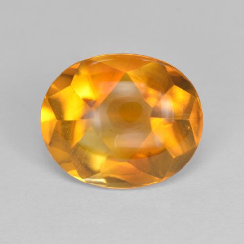 Deep Orange-Gold Citrine Gem - 4.8ct Oval Buff-Top (ID: 608818)