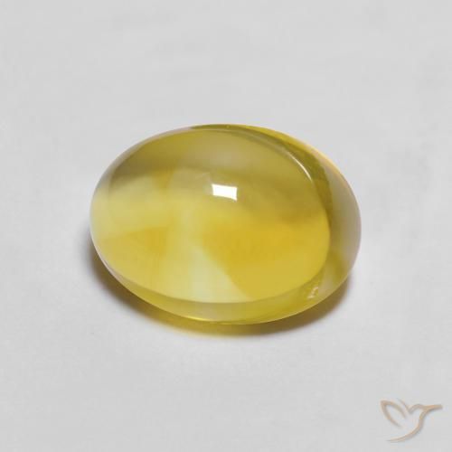 2.22 ct Golden Citrine Stone, Natural Citrine in Oval Cabochon Shape for Sale
