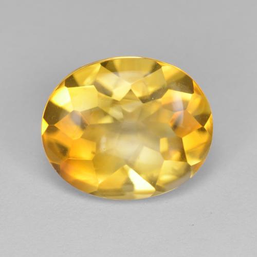 12 x 10,4mm di citrini dorato taglio ovale dal Brasile, peso di 4,49 ct, pietra preziosa naturale non trattati in purezza Transparent, 1 pezzo Citrino Formato ovale - Colore: Dorato, durezza Mohs di 7 adatto per gioielli da indossare ogni giorno , Pietra del mercante, Photo A