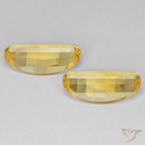 Citrine Gemstones in 14.1 x 7.1 mm Size for Sale, Citrine Stones in Medium Gold Color