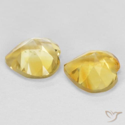 Citrine Gemstones in 6 x 6 mm (calibrated) Size for Sale, Citrine Stones in Light Gold Color