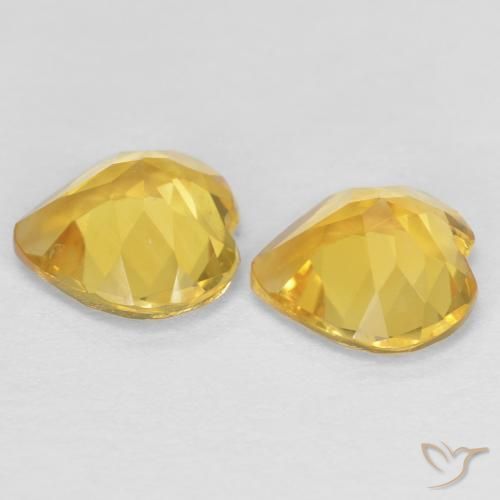 Citrine Gemstones in 6 x 6 mm (calibrated) Size for Sale, Citrine Stones in Medium Yellow Color