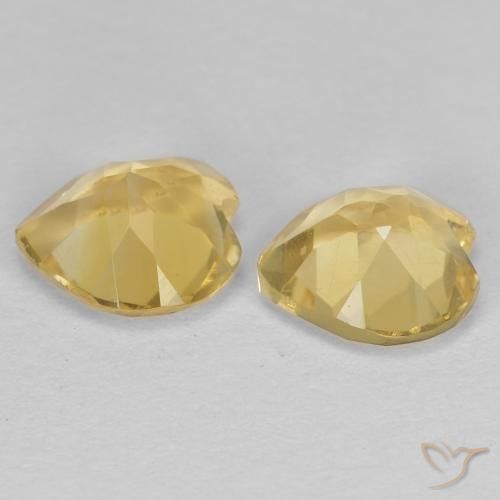 Citrine Gemstones in 5.9 x 5.7 mm Size for Sale, Citrine Stones in Golden Color