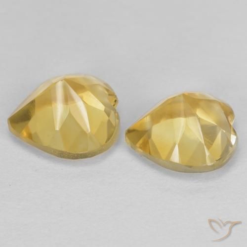 Citrine Gemstones in 6.3 x 6.2 mm Size for Sale, Citrine Stones in Golden Color