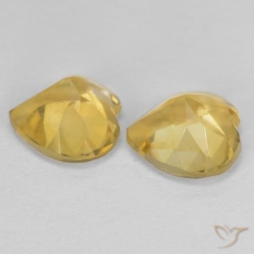 Citrine Gemstones in 6 x 6 mm (calibrated) Size for Sale, Citrine Stones in Gold Color
