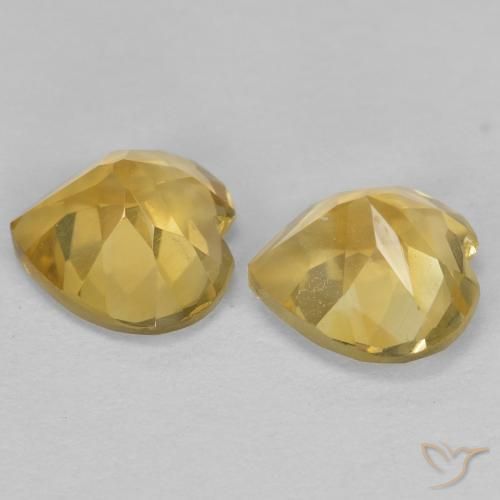 Citrine Gemstones in 6 x 6 mm (calibrated) Size for Sale, Citrine Stones in Deep Gold Color