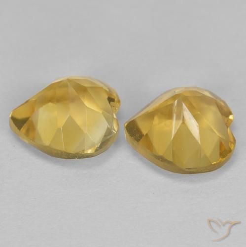 Citrine Gemstones in 6 x 6 mm (calibrated) Size for Sale, Citrine Stones in Golden Color