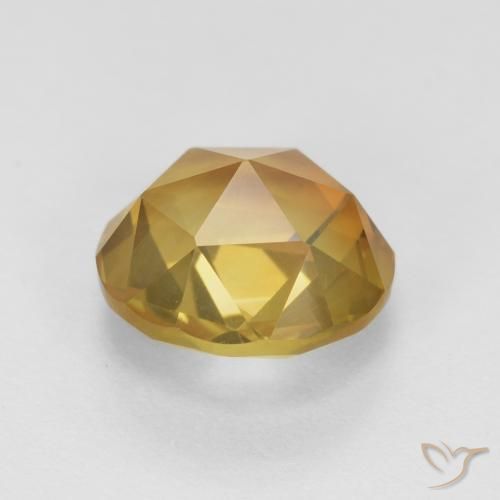 Citrine Gemstone in 8 mm (calibrated) Size for Sale, Citrine Stone in Golden Orange Color