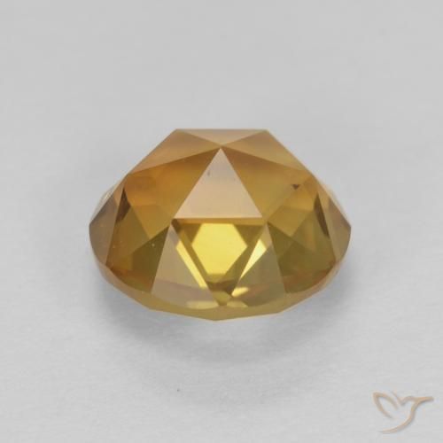 Citrine Gemstone in 8 mm (calibrated) Size for Sale, Citrine Stone in Medium Orange Color