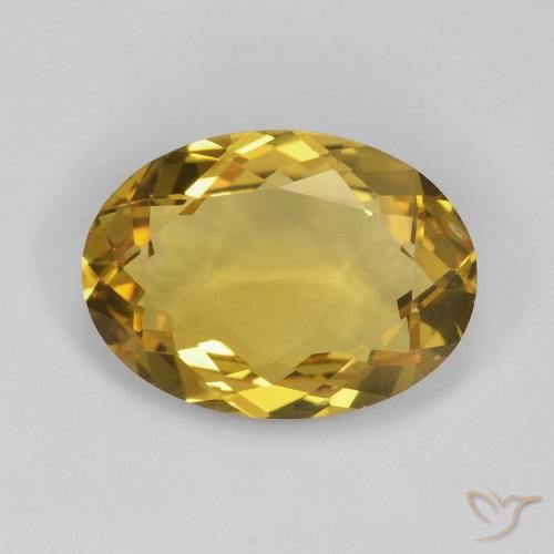 5.41ct Natural Golden-Orange Citrine, Oval, VS, Photo A