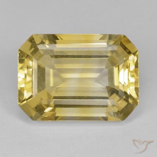 17.9 x 12.9mm Octagon Step Cut Golden Citrine from Brazil, Weight of 14.68ct, Natural untreated gemstone in VVS Clarity, 1pc Citrine - the Color is Golden-yellow, Mohs Hardness of 7 suitable for daily wear jewelry, Symbolizes Abundance and Prosperity, Photo A