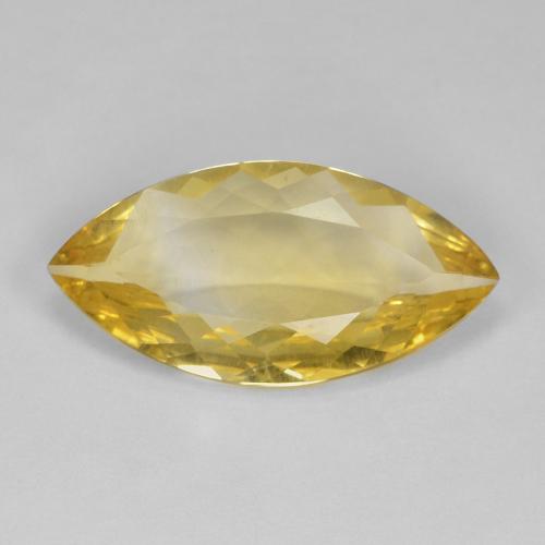 20.1 x 10.1mm Marquise Yellow Citrine from Brazil, Weight of 5.2ct, Natural untreated Gemstone in VVS-VS Clarity, 1pc Marquise Facet Citrine - Color: Medium Yellow, Mohs Hardness of 7 suitable for daily wear jewelry, Merchant's Stone, Photo A