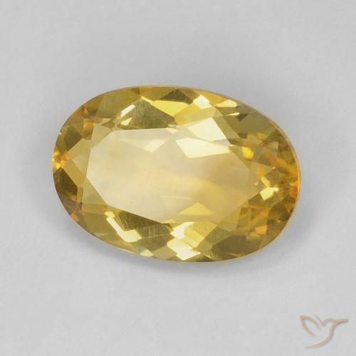3.80 ct Golden Citrine Stone, Natural Citrine in Oval Facet Shape for Sale