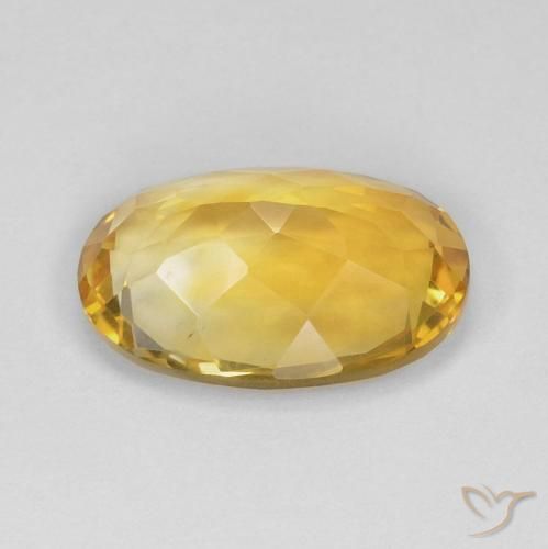 Citrine Gemstone in 13 x 9 mm (calibrated) Size for Sale, Citrine Stone in Medium Gold Color