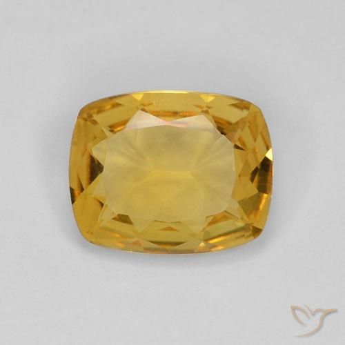 2.18ct Natural Golden Orange Citrine, Cushion, VVS