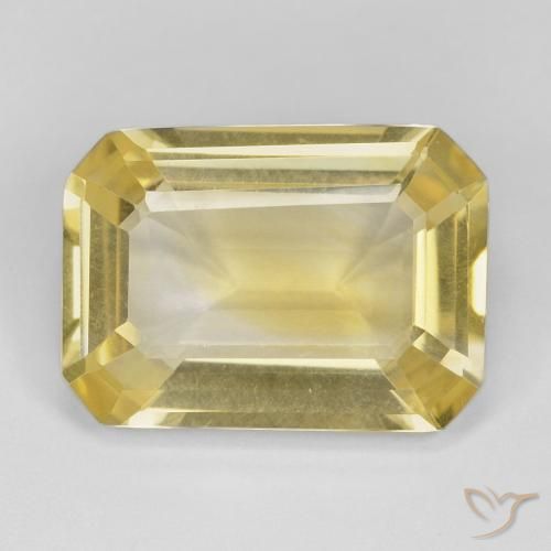 11.88ct Octagon / Emerald Cut Medium Gold Citrine from Brazil, Dimension 17.8 x 12.9mm, Natural untreated Gemstone, VVS Clarity, 1pc Octagon Step Cut Citrine, Mohs Hardness of 7 suitable for daily wear jewelry, Symbolizes Abundance and Prosperity, Photo A