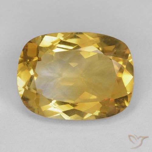 8,54 ct kissenschliff goldener Citrin aus Brasilien, Größe 16,1 x 12,1mm, natürlicher Edelstein, VVS-VS Reinheit, 1 Stück kissenschliff Citrin, Mohs-Härte von 7 Geeignet für den täglichen Gebrauch im Schmuck , Sternzeichen Löwe, Photo A