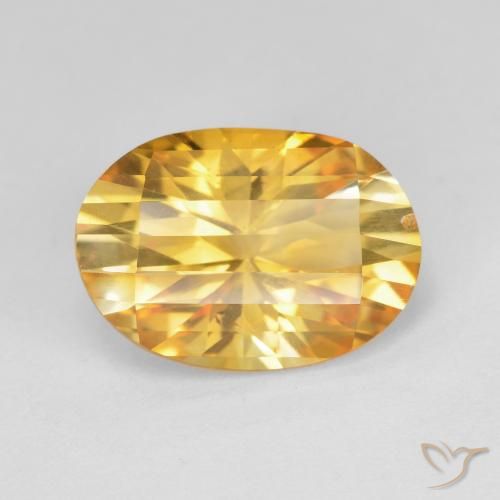 4.72ct Natural Medium-Dark Golden Citrine, Oval, VVS-VS