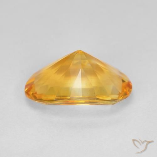 Citrine Gemstone in 14 x 10 mm (calibrated) Size for Sale, Citrine Stone in Medium-Dark Golden Color