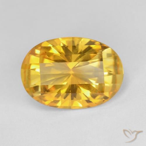 4.69ct Natural Deep Golden Orange Citrine, Oval, VVS-VS