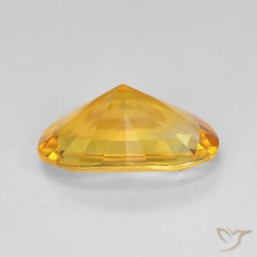 Citrine Gemstone in 14 x 10 mm (calibrated) Size for Sale, Citrine Stone in Deep Golden Orange Color