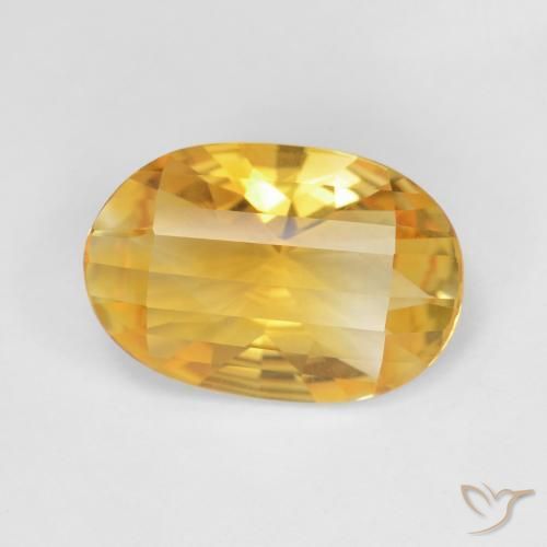 4.20ct Natural Bright Gold Citrine, Oval, VVS