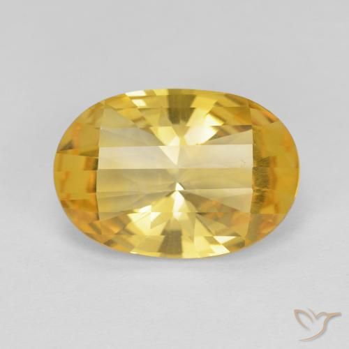 4.79ct Natural Medium Gold Citrine, Oval, VVS