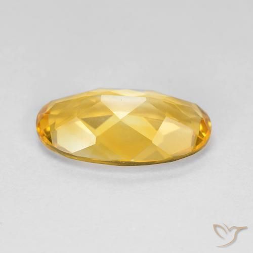 Citrine Gemstone in 14.1 x 8.1 mm Size for Sale, Citrine Stone in Medium Gold Color