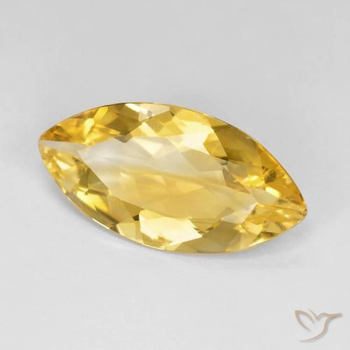 5.67 ct Golden Citrine Stone, Natural Citrine in Marquise Facet Shape for Sale