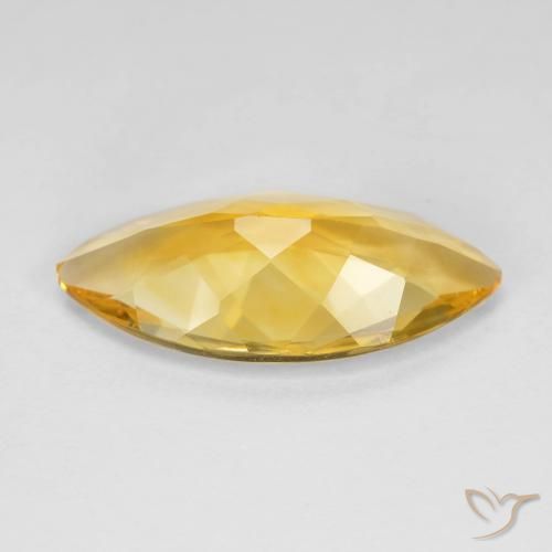 Citrine Gemstone in 20 x 10 mm (calibrated) Size for Sale, Citrine Stone in Gold Color