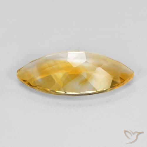 Citrine Gemstone in 20 x 10 mm (calibrated) Size for Sale, Citrine Stone in Medium Golden Color