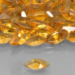 Citrine Gemstones in 8 x 3.9 mm Size for Sale, Citrine Stones in Medium Orange Color