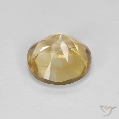 Citrine Gemstone in 7 mm (calibrated) Size for Sale, Citrine Stone in Medium Yellow Color