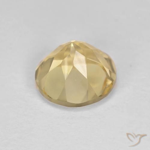 Citrine Gemstone in 7 mm (calibrated) Size for Sale, Citrine Stone in Warm Yellow Color