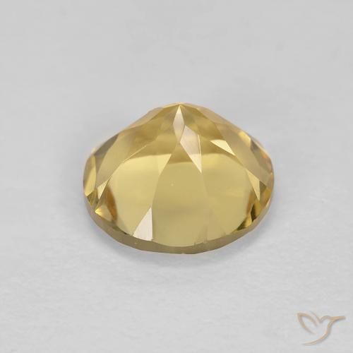 Citrine Gemstone in 7 mm (calibrated) Size for Sale, Citrine Stone in Medium Yellow Color