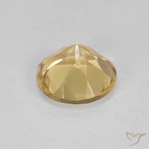 Citrine Gemstone in 7 mm (calibrated) Size for Sale, Citrine Stone in Dijon Yellow Color