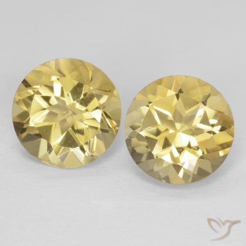 2.37 ct Yellow Citrine, 7.1 mm Round Cut From Brazil, Photo A