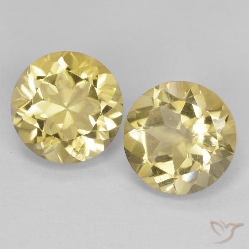 2.55ctw Natural Light Gold Citrine, Round, VVS-VS