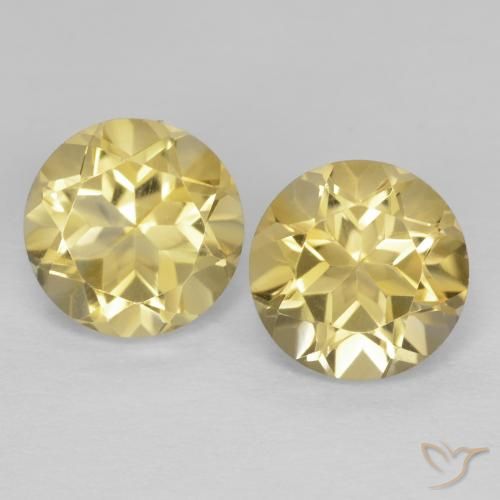 2.54 ct Yellow Citrine, 7 mm Round Cut From Brazil, Photo A