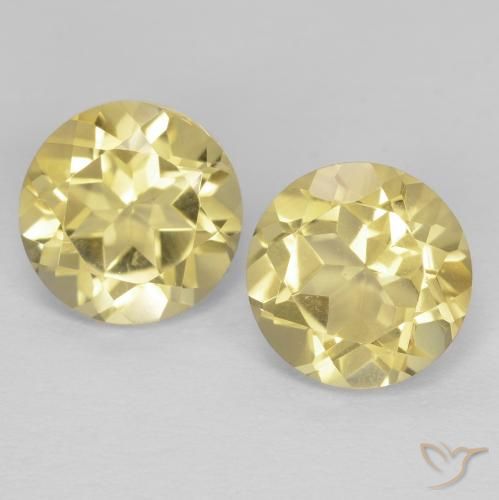 2.57 ct Yellow Citrine, 7.2 mm Round Cut From Brazil, Photo A